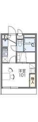 レオパレス上野西清風の物件間取画像